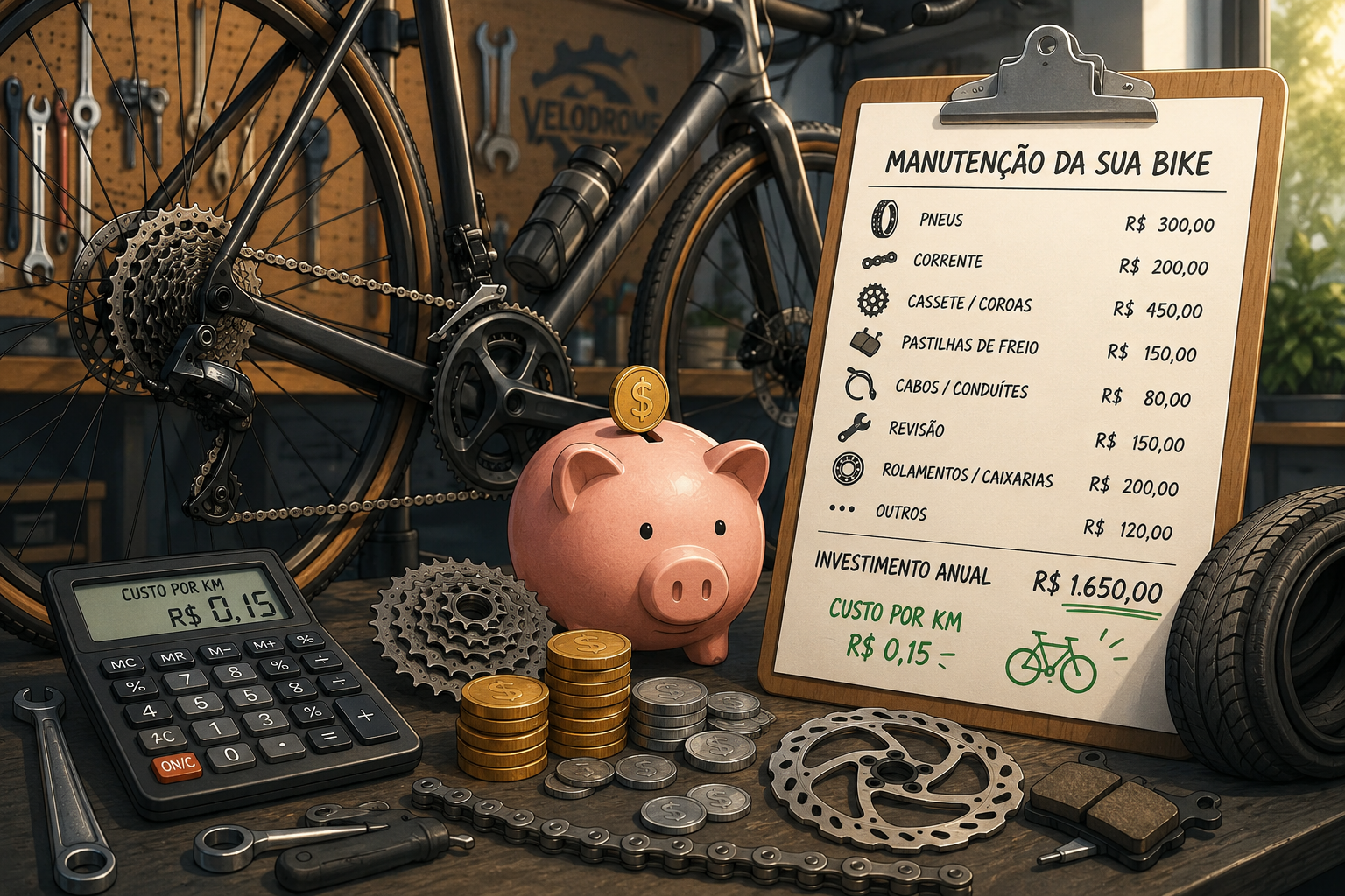 Quanto custa manter uma bicicleta?