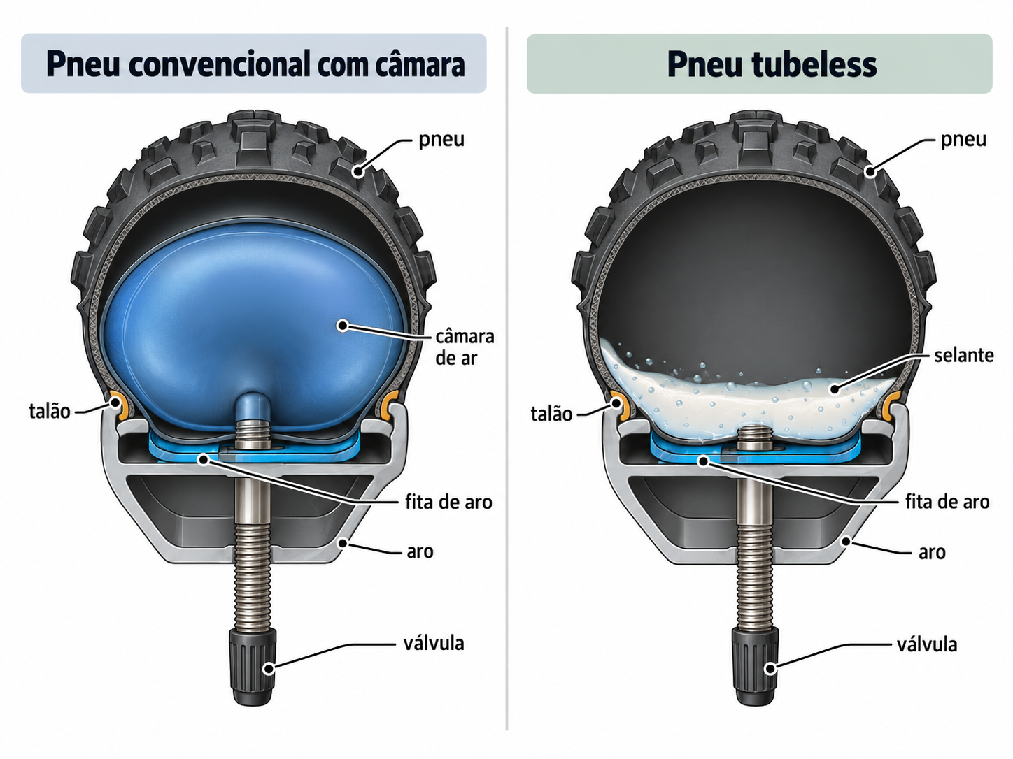 tubeless ou câmara de ar, o que é melhor? A resposta é depende!